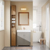 SoBuy BZR34-II-PF Meuble Colonne Salle de Bain 20 cm - Armoire de Rangement Étroite avec Tiroir et Étagères Réglables - Meuble Salle de Bain Compact pour WC, Petits Espaces - Bois, L20xP20xH180cm