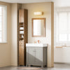 SoBuy BZR34-II-PF Meuble Colonne Salle de Bain 20 cm - Armoire de Rangement Étroite avec Tiroir et Étagères Réglables - Meuble Salle de Bain Compact pour WC, Petits Espaces - Bois, L20xP20xH180cm