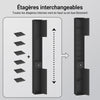 SoBuy BZR34-II-SCH Meuble Colonne Salle de Bain Étroite Anti-Humidité, Meuble de Rangement Vertical avec 4 Étagères Réglables + 1 Tiroir, Multifonction pour Salon,Chambre,Bureau, Noir, 20x20x180cm