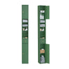SoBuy BZR34-II-SY Meuble Colonne Salle de Bain, Armoire de Rangement Étroite avec Tiroir et Étagères Réglables - Meuble Salle de Bain Compact pour WC, Petits Espaces - Vert foncé, MDF, 20x20x180cm