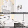 SoBuy BZR34-K-W Meuble Salle de Bain Colonne de Rangement Petit Meuble Haut avec Porte et Tiroir Armoire Salle de Bain Résistant à l’Humidité - Rangement WC et Toilettes Compact 20x20x145cm
