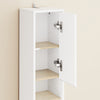 SoBuy BZR34-WN Meuble Colonne Armoire Haut de Salle de Bain avec 1 Tiroir, 2 Portes et 5 Compartiments