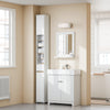 SoBuy BZR34-WN Meuble Colonne Armoire Haut de Salle de Bain avec 1 Tiroir, 2 Portes et 5 Compartiments
