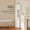 SoBuy BZR34-WN Meuble Colonne Armoire Haut de Salle de Bain avec 1 Tiroir, 2 Portes et 5 Compartiments
