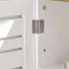 SoBuy BZR40-W Meuble Sous-Lavabo Meuble Sous-Vasque à 2 étages et 2 Portes Meuble de Rangement de Salle de Bain