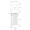 SoBuy BZR43-W Meuble Colonne de Salle de Bain Armoire Haute Meuble de Rangement