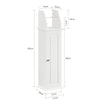 SoBuy BZR53-W Support Papier Toilette Armoire Toilettes Porte Brosse WC Meuble de Salle de Bain sur Pied en Bois ,20x18x79 cm