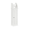 SoBuy BZR53-W Support Papier Toilette Armoire Toilettes Porte Brosse WC Meuble de Salle de Bain sur Pied en Bois ,20x18x79 cm