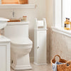 SoBuy BZR53-W Support Papier Toilette Armoire Toilettes Porte Brosse WC Meuble de Salle de Bain sur Pied en Bois ,20x18x79 cm