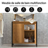 SoBuy BZR63-PF Meuble sous Lavabo Salle de Bain Meuble Salle de Bain avec 2 Portes et Étagère, Petit Meuble Rangement sous Vasque avec Pieds Réglables 60x60x30 cm