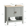 SoBuy BZR69-II-HG Meuble sous Lavabo Meuble sous Vasque Meuble de Salle de Bain Housse Colonne lavabo