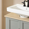 SoBuy BZR69-II-HG Meuble sous Lavabo Meuble sous Vasque Meuble de Salle de Bain Housse Colonne lavabo