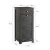 SoBuy BZR73-DG Meuble Bas de Salle de Bain Corbeille à Linge Armoire Toilette Meuble de Rangement avec 1 Tiroir et 1 Panier à Linge