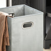 SoBuy BZR73-DG Meuble Bas de Salle de Bain Corbeille à Linge Armoire Toilette Meuble de Rangement avec 1 Tiroir et 1 Panier à Linge
