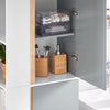 SoBuy BZR76-HG Meuble Colonne de Salle de Bain Placard Armoire Toilette Haute Etagères de Rangement