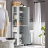 SoBuy BZR76-HG Meuble Colonne de Salle de Bain Placard Armoire Toilette Haute Etagères de Rangement