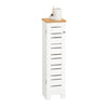 SoBuy BZR85-W Porte Papier Toilette Vertical, étroit, Meuble WC, Support Papier Toilette, Armoire Toilettes