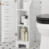 SoBuy BZR85-W Porte Papier Toilette Vertical, étroit, Meuble WC, Support Papier Toilette, Armoire Toilettes