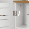SoBuy BZR85-W Armoire de Salle de Bain Étroit – Meuble WC Rangement Gain de Place – Rangement pour Papier Toilette en Bois, pour Petites Espace, Résistant à l'Humidité, Blanc-Naturel, 20x75x18 cm