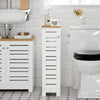 SoBuy BZR85-W Porte Papier Toilette Vertical, étroit, Meuble WC, Support Papier Toilette, Armoire Toilettes