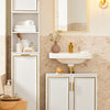 SoBuy BZR86-W Meuble sous-Lavabo, Meuble sous-Vasque à 2 Portes, Meuble sous Évier, Salle de Bain, Placard de Rangement