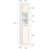 SoBuy BZR87-W Meuble Colonne de Salle de Bain Armoire Haute Étagère étroite avec 2 Portes, 2 Compartiments et 1 Panier à Linge