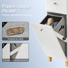 SoBuy BZR93-W Armoire à Linge, Corbeille à Linge, Meuble Bas de Salle de Bain sur Pieds, Armoire Toilette, Meuble de Rangement avec 1 Tiroir et 1 Panier à Linge Amovible, Blanc, 34x30x90cm