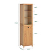 SoBuy BZR95-N Meuble Colonne de Salle de Bain, Armoire Haute, Placard de Rangement, Étagère de Rangement avec 1 Panier à Linge et 3 Étagères
