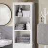 SoBuy BZR95-W Meuble Colonne de Salle de Bain, Étagère de Rangement avec 1 Panier à Linge et 3 Étagères
