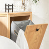 SoBuy BZR96-N Armoire à Linge avec Sac à Linge, Meuble Bas, Commode, Coffre à Linge, Porte Vêtement avec 1 Panier à Linge
