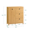 SoBuy BZR97-SN Armoire à Linge avec Sac à Linge, Meuble Bas de Salle de Bain, Armoire Toilette avec 3 Tiroirs et 1 Panier à Linge