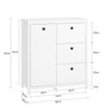SoBuy BZR97-W Armoire à Linge avec Sac à Linge, Meuble Bas de Salle de Bain Armoire Toilette
