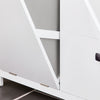 SoBuy BZR97-W Armoire à Linge avec Sac à Linge, Meuble Bas de Salle de Bain Armoire Toilette