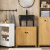 SoBuy BZR98-SN Meuble sous-Lavabo, Meuble sous-Vasque à 2 étages réglable et 2 Portes de Salle de Bain