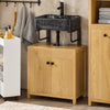 SoBuy BZR98-SN Meuble sous-Lavabo, Meuble sous-Vasque à 2 étages réglable et 2 Portes de Salle de Bain