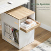 SoBuy ASK08-WN Caisson de Bureau Mobile avec 1 Tiroir Amovible et 2 Compartiments | Prévente