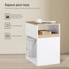 SoBuy ASK08-WN Caisson de Bureau Mobile avec 1 Tiroir Amovible et 2 Compartiments | Prévente