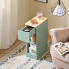 SoBuy FBT111-GR Table de Chevet Table de Nuit Bout de Canapé Table d'Appoint Table Basse avec Tiroir