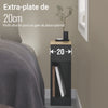 SoBuy FBT111-SCHx2 Table de Chevet Étroite Lot de 2 Table d'Appoint Fine avec Tiroir et Étagère Table de Nuit Bout de Canapé Chevet de Lit Rangement pour Salon Noir L 20 x P 35 x H 60 cm