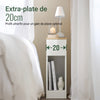 SoBuy FBT111-WNx2 Table de Chevet Étroite Lot de 2 Table d'Appoint Fine avec Tiroir et Étagère Table de Nuit Bout de Canapé Chevet de Lit Rangement pour Salon Blanc L 20 x P 35 x H 60 cm