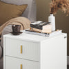 SoBuy FBT115-L-W Table de Chevet - Table de Nuit avec 3 tiroirs, Table d'appoint pour Chambre à Coucher - Meuble de Rangement Moderne, Blanc L40 x P40 x H63 cm