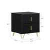 SoBuy FBT115-SCHx2 Lot de 2 Table de Chevet - Table de Nuit avec 2 tiroirs, Table d'appoint pour Chambre à Coucher - Meuble de Rangement Moderne, Noir L40 x P40 x H47 cm