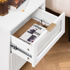 SoBuy FBT123-W Table de Chevet avec 2 tiroirs Table de Nuit Bout de canapé Table d'appoint Table Téléphone Table de Café