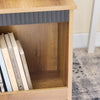 SoBuy FBT143-PF Bout de Canapé sur Roulettes Table de Chevet Table d'Appoint avec 1 Tiroir, 2 Compartiments Ouverts et 4 Portes