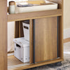 SoBuy FBT143-PF Bout de Canapé sur Roulettes Table de Chevet Table d'Appoint avec 1 Tiroir, 2 Compartiments Ouverts et 4 Portes