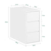 SoBuy FBT144-W Bout de Canapé Table de Nuit Table de Chevet Table d'appoint Table de Café, 1 Plateau Rabattable et 3 Tiroirs