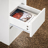 SoBuy FBT144-W Bout de Canapé Table de Nuit Table de Chevet Table d'appoint Table de Café, 1 Plateau Rabattable et 3 Tiroirs