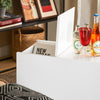 SoBuy FBT144-W Bout de Canapé Table de Nuit Table de Chevet Table d'appoint Table de Café, 1 Plateau Rabattable et 3 Tiroirs
