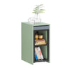 SoBuy FBT145-GR Bout de Canapé sur Roulettes Table Gigogne Table de Chevet Étroite Table de Nuit 1 Plateau et 2 Étagères