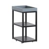 SoBuy FBT145-GR Bout de Canapé sur Roulettes Table Gigogne Table de Chevet Étroite Table de Nuit 1 Plateau et 2 Étagères